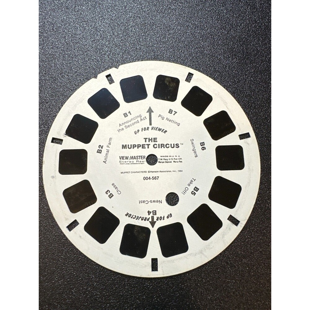 Vintage‎ 1984 Muppet Circus View-Master Reel 004-567 Jim Henson